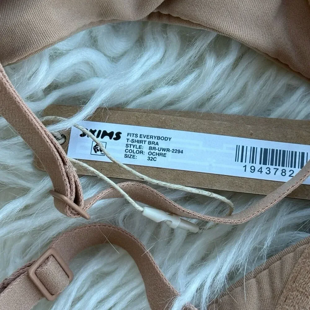 Skims Fits Everybody T-shirt Bra Ochre Size 32C - Picture 8 of 8